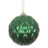Photograph of 6" Emerald Matte Round Pine Cone 4/Bg