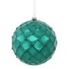 Photograph of 4" Sea Blue Shiny Diamond Bauble 6/Bg