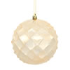 Photograph of 4" Cafe Latte Shiny Diamond Bauble 6/Bg