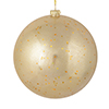 Photograph of 4" Champagne Glitter Clear Ball 6/Bag