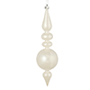 Photograph of 10" White Candy Snowflake Finial 4/Bag