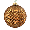Photograph of 4" Mocha Durian Glitter Ball 6/Bag