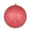 Photograph of 6" Red Crackle Ball Ornament 4/Bag