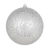 Photograph of 6" Silver Crackle Ball Ornament 4/Bag