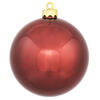 Photograph of 4" Wine Shiny Ball UV Drilled 6/Bag