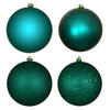 Photograph of 2.75" Dark Teal 4 Finish Orn Asst 20/Bx
