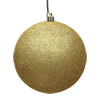 Photograph of 3" Gold Glitter Ball Drilled 12/Bag