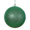 Photograph of 4" Green Glitter Ball Drilled 6/Bag