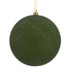Photograph of 4" Moss Green Glitter Ball Drilled 6/Bag