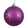 Photograph of 6" Plum Sequin Ball Drilled 4/Bag