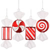 Photograph of 6" Red-White Candy Orn 4 Asst 4/Bx