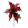 Photograph of 31" Red Glitter Poinsettia 13" Flower
