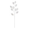 Photograph of 20" White Glitter Plum Leaf Spray 3/Bg