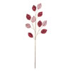 Photograph of 20" Red Glitter Plum Leaf Spray 3/Bg