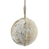 Photograph of 4" Half Burlap Half Birch Glitter Ball