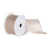 Photograph of 4" x 10yd Champagne Glitter Mesh Ribbon