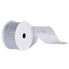 Photograph of 4" x 10yd Silver Glitter Mesh Ribbon