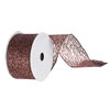 Photograph of 2.5" x 10yd Chocolate Glitter Mesh Rib