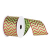Photograph of 2.5" x 10yd Lime Red Chevron