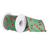 Photograph of 4" x 5Yd Red Candy Cane Green Dupion