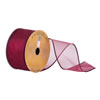 Photograph of 2.5" x 10yd Burgundy Sheer Wired