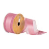 Photograph of 2.5" x 10yd Dusty Rose Satin Sheer Gold