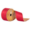 Photograph of 2.5" x 10yd Red Velvet Crush Gold Back