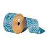 Photograph of 2.5" x 10yd Teal Silver Glitter Wired