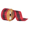 Photograph of 2.5" x 10yd Red Black Plaid Wired