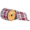 Photograph of 4" x 10yd Red White Black Plaid
