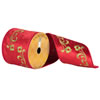 Photograph of 4" x 10yd Red Velvet Christmas Scrolls