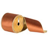 Photograph of 4" x 10yd Copper Plush Velvet Gold Edge