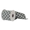Photograph of 4" x 10yd Silver Diamond Jacquard