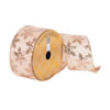 Photograph of 2.5"x10Yd Rose Gold Sequin Snowflakes