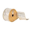 Photograph of 2.5"x10Yd Champagne/Gold Filigree Dupion