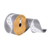 Photograph of 2.5"x10Yd Pewter/White Paisley Swirl