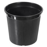 7"D x 6" H Plastic Pot-Black