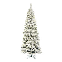 Vickerman Flocked Pacific Pencil Pine Artificial Christmas Tree