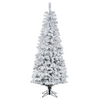 Vickerman Flocked Pacific Pencil Pine Artificial Christmas Tree