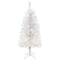 Vickerman White Salem Pencil Pine Artificial Christmas Tree