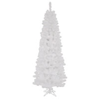 Vickerman White Salem Pencil Pine Artificial Christmas Tree