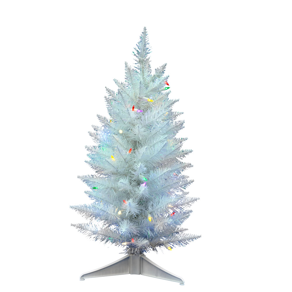 Vickerman Sparkle White Spruce Pencil Artificial Christmas Tree