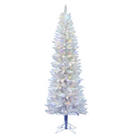 Vickerman Sparkle White Spruce Pencil Artificial Christmas Tree