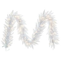 Vickerman Artificial Sparkle White Spruce Garland
