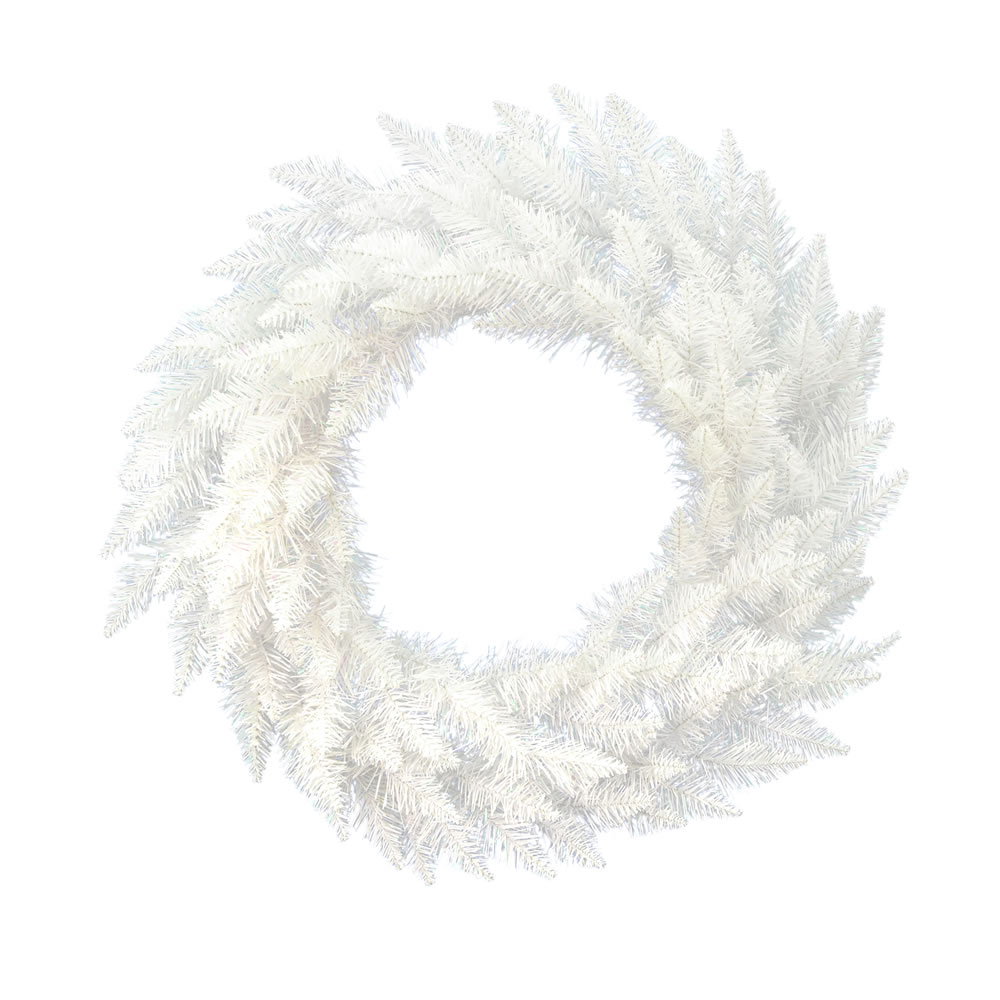 Vickerman Artificial Sparkle White Spruce Wreath