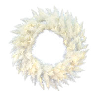 Vickerman Artificial Sparkle White Spruce Wreath