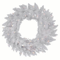 Vickerman Artificial Sparkle White Spruce Wreath