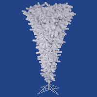 Vickerman 5.5' x 38" White Upside Down Artificial Christmas Tree