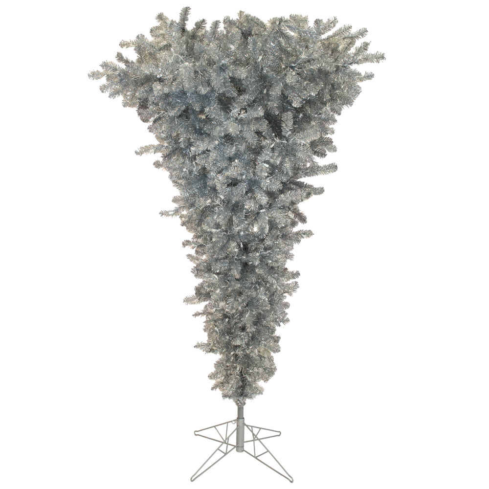 Vickerman Silver Upside Down Artificial Christmas Tree