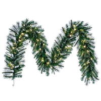 9' x 14" Cashmere Garland LED 100WW